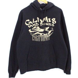 Vintage Port & Company Hoodie Sweatshirt Men Black Pullover Glamis Sand Dunes CA